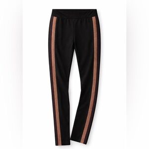 Black Luxe Leggings w/ Metallic Stripe | Marc New York (MNY)